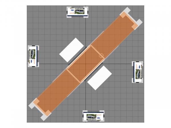 RE-9045 Island Rental Trade Show Exhibit -- Plan View