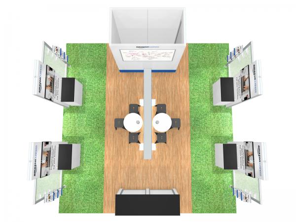 RE-9127 Island Rental Trade Show Exhibit -- Overhead View