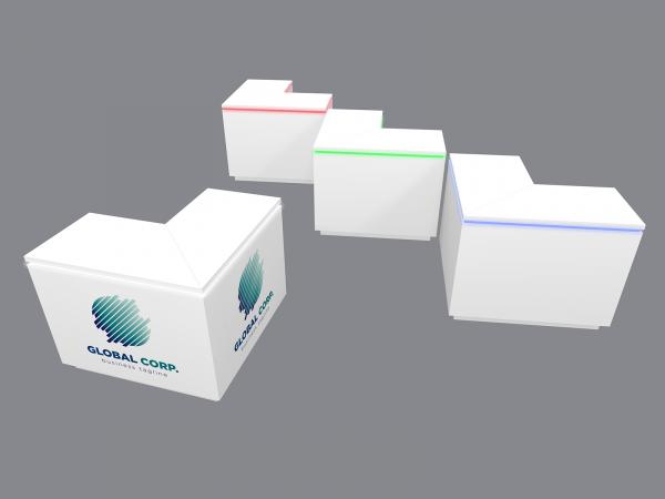 MOD-1748 Trade Show Custom Counter -- Optional RGB Perimeter Lights