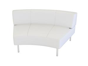 Curved Rental Sofa -- Trade Show Rental Furniture